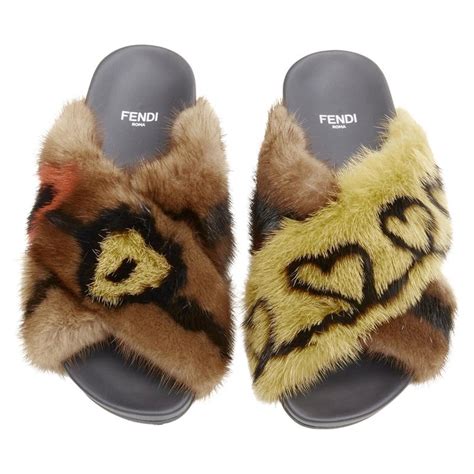 mink fendi slides|Fendi mules for sale.